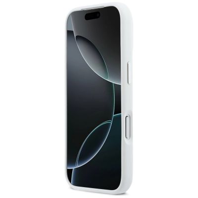 5. Etui BMW M Silicon Horizontal Line MagSafe na iPhone 17 Pro- białe