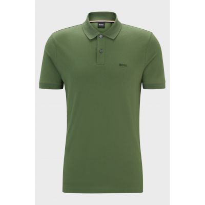 Koszulka Polo męska BOSS Pallas Open Green regular fit zielona (50468301-381)