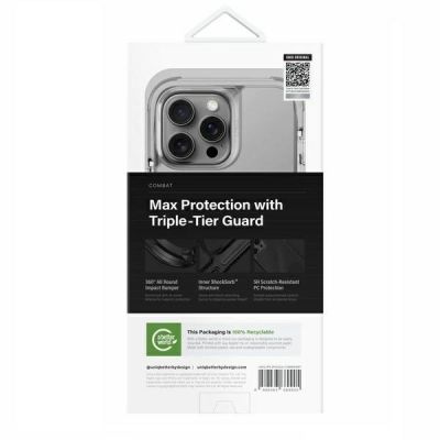 5. Etui UNIQ Combat Magclick Charging na iPhone 16 Pro Max - szare