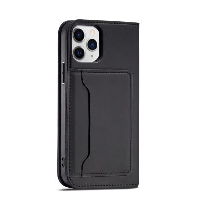9. Magnet Card Case etui do iPhone 12 Pro Max pokrowiec portfel na karty kartę podstawka czarny