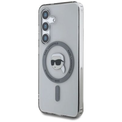 2. Etui Karl Lagerfeld Button Karl Head Printed Logo MagSafe Samsung Galaxy S25 czarny