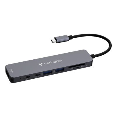 Wieloportowy koncentrator Verbatim USB-C Essentials z 7 portami 32158