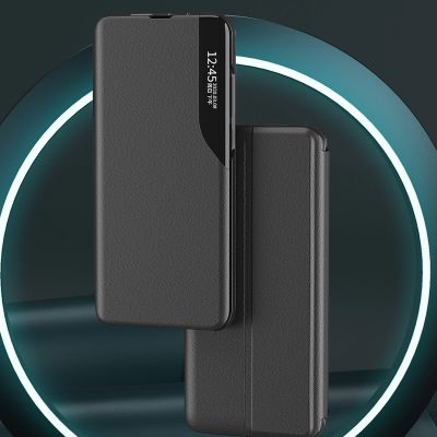 7. Eco Leather View Case etui do Samsung Galaxy A24 4G z klapką podstawka czarne