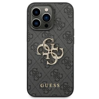 3. Etui Guess 4G Big Metal Logo na iPhone 14 Pro - szare
