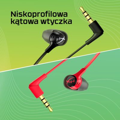 5. Słuchawki HyperX Cloud Earbuds II CZERWONE