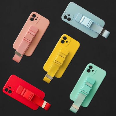 11. Rope case żelowe etui ze smyczą łańcuszkiem torebka smycz iPhone 13 Pro Max jasnoniebieski