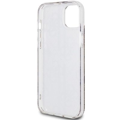7. Etui Guess IML 4G Gold Stripe na iPhone 15 Plus / 14 Plus - brązowe