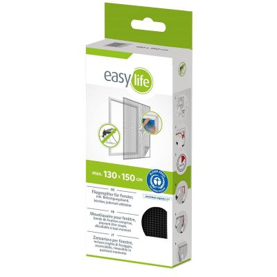 2. MOSKITIERA OKNO 130X150 CZARNA POLIESTER+TAŚMA RZEP