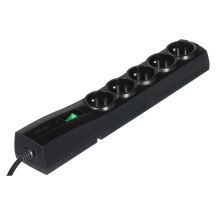 Listwa antyprzepięciowa Ever Classic 3,0m (5 x UTE; 10 A; kolor czarny) (T/LZ09-CLA030/0000)