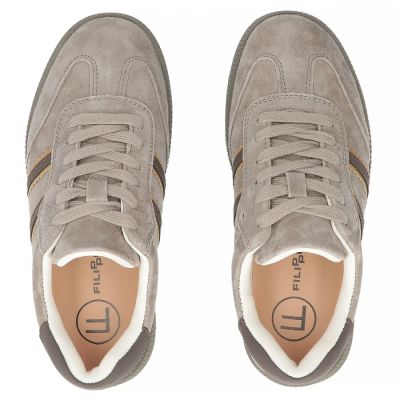 5. Skórzane półbuty damskie sneakersy beżowe Filippo DP7984