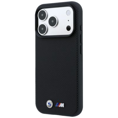 2. Etui BMW M Quadrille Kevlar Metal Logo MagSafe na iPhone 17 Pro Max / 18 Pro Max - czarne