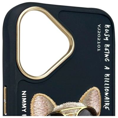 5. Etui Nimmy Glasses Cool Dog na iPhone 16 - czarne