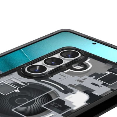 7. Etui Spigen Ultra Hybrid Mag MagSafe na Samsung Galaxy S26 Zero One - przezroczysto-czarne