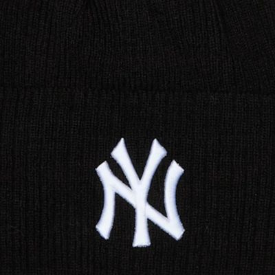 3. New Era Wide Cuff Beanie New York Yankees Hat 60691072 Czarne One size