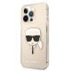 2. Etui Karl Lagerfeld Glitter Karl`s Head na iPhone 13 Pro Max - złote