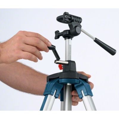 3. Bosch BT 250 Professional statyw Poziomice laserowe 3 x noga Niebieski, Biały