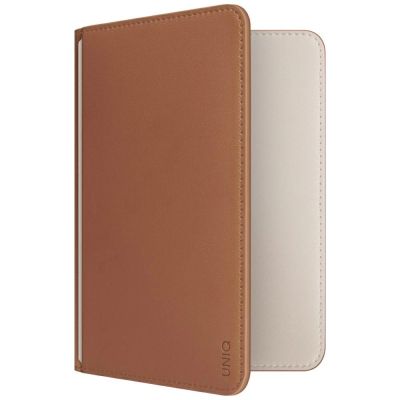 Etui na paszport UNIQ Belmont z Apple    Find My blokada RFID karmelowy beżowy