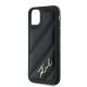 6. Etui Karl Lagerfeld Diagonal Quilted Script na iPhone 11 / Xr - czarne