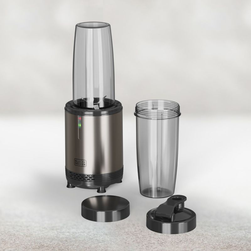 3. Blender personalny Black+Decker BXJBA1203E |1000W + 2 butelki +  2 zakrętki