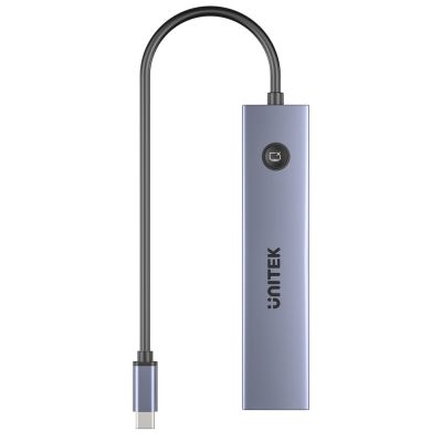 7. UNITEK HUB USB-C 7W1 PD 100W HDMI 2.0 Z PRZYCISKIEM ON/OFF