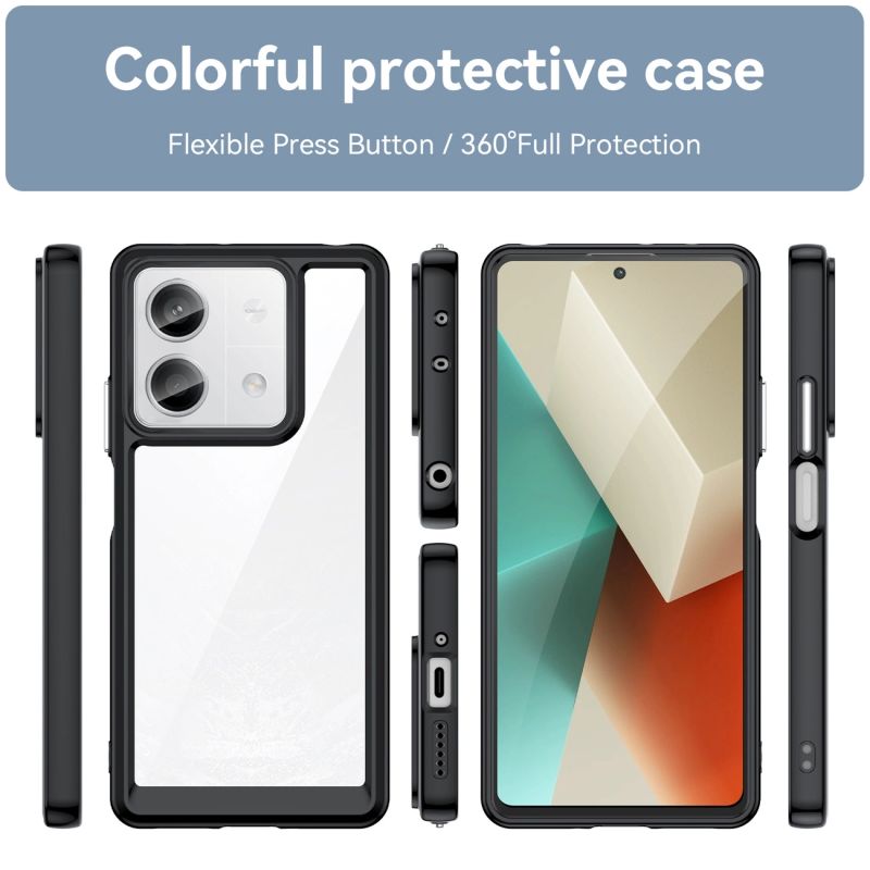 2. Etui Outer Space Case z żelową ramką do Xiaomi Redmi Note 13 Pro - czarne