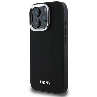 2. Etui DKNY Plain Silver Logo MagSafe na iPhone 16 Pro Max - czarne