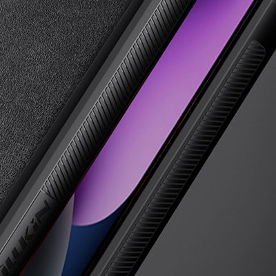 13. Nillkin CamShield Leather S Case etui iPhone 14 Plus pokrowiec z osłoną na aparat niebieskie