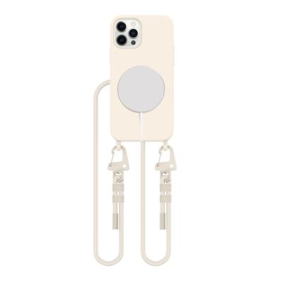 Etui Tech-Protect MagNecklace MagSafe na iPhone 12 / 12 Pro - beżowe