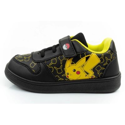 2. Leomil buty sportowe dziecięce sneakersy Pokemon lekkie na rzep czarne