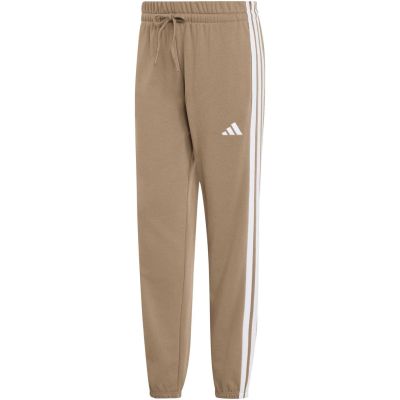 Spodnie damskie adidas Essentials 3-Stripes French Terry Cuffed beżowe KF8338