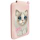 4. Portfel Magnetyczny Nimmy New Big-Eye Cute Pets 2.0 Cat ze stojakiem na telefon - różowe