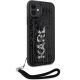 4. Etui Karl Lagerfeld Sequins Cord na iPhone 11 / Xr - srebrne