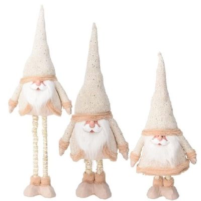 10. MIKOŁAJ NA TELESKOPOWYCH NOGACH 30X18X100CM ZŁOTY