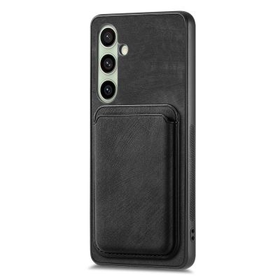 2. Etui na Samsung Galaxy A56 5G ze skóry syntetycznej z odpinanym uchwytem na karty kompatybilne z MagSafe - czarne