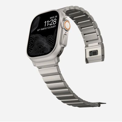 6. Bransoleta Tech-Protect SteelBand na Apple Watch 4 / 5 / 6 / 7 / 8 / 9 / SE / Ultra 1 / 2 (42/44/45/49 mm) - tytanowa