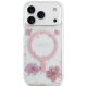 3. Etui Guess Resin Flowers Glitter MagSafe na iPhone 17 Pro - różowe