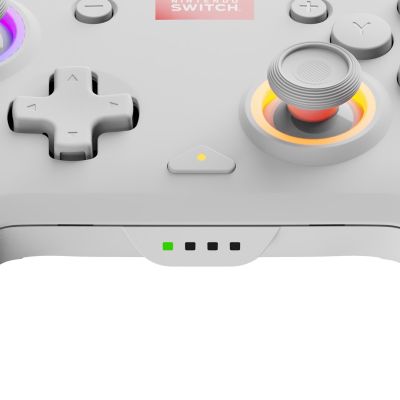 9. PDP Afterglow Wave Biały USB Gamepad Analogowa/Cyfrowa Nintendo Switch, Nintendo Switch Lite, Nintendo Switch OLED