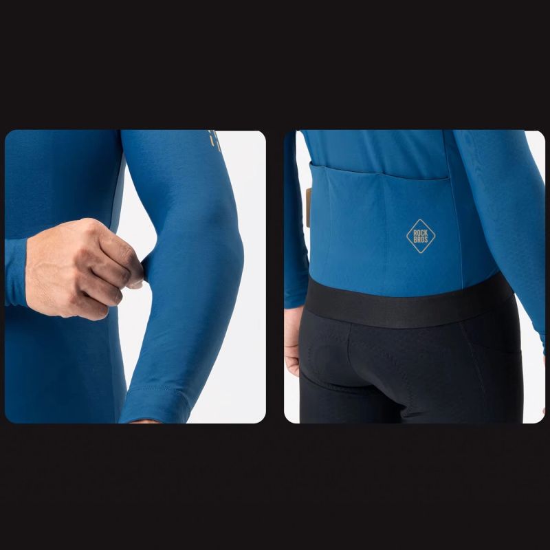 3. Kurtka rowerowa Rockbros YDWT020 Diamond jesień/zima rozmiar XXL - niebieska