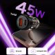 4. Ładowarka samochodowa Tech-Protect CC03 45 W 2-porty USB-A / USB-C - czarna