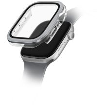 Etui ze szkłem hartowanym UNIQ Voute na Apple Watch 10 42 mm - srebrne
