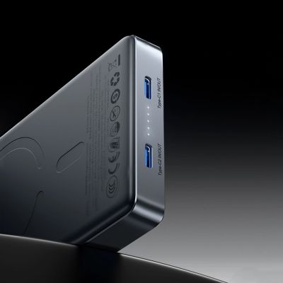 29. Powerbank Joyroom JR-PBM08 Pro 22,5W 10000mAh z ładowaniem bezprzewodowym 2x USB-C - szary