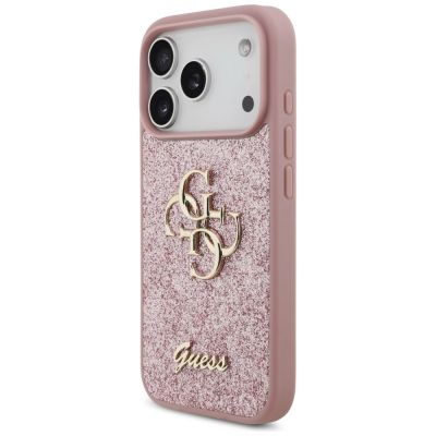 2. Etui Guess Fixed Glitter Big 4G na iPhone 17 Pro / 18 Pro - różowe