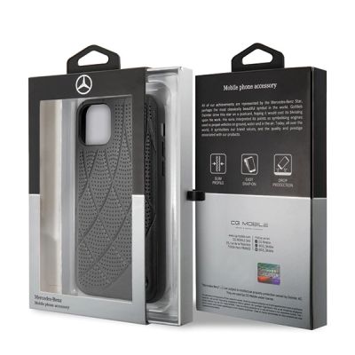 7. Etui Mercedes Bow Line na iPhone 12 mini - czarne