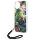 5. Etui Guess Flower Strap na iPhone 14 - niebieskie