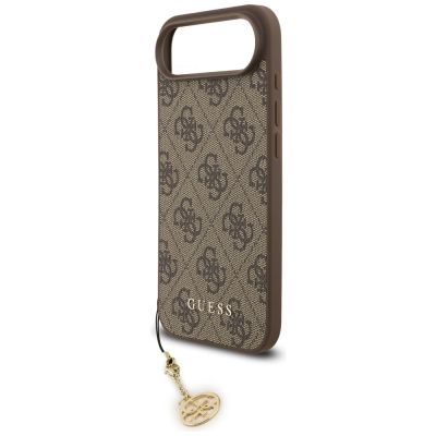 5. Etui Guess 4G Charms Collection MagSafe na iPhone Air - brązowe