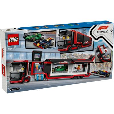 2. LEGO CITY 60445 F1 Ciężarówka z bolidami RB20 i AMR24 F1