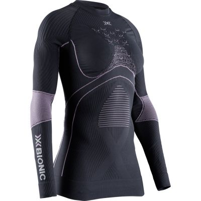Bluza damska X-Bionic Energy Accumulator 4.0 Shirt - charcoal/magnolia rozmiar: m