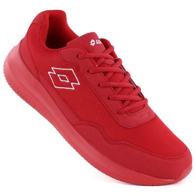 Buty sportowe sneakersy lekkie siatka czerwone Lotto CONNECT