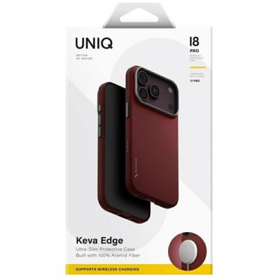 11. Etui UNIQ Keva EDGE Magclick Charging na iPhone 18 Pro / 17 Pro - czerwone
