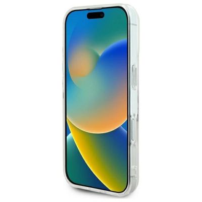 5. Etui Guess IML Heart na iPhone 16 - przezroczyste